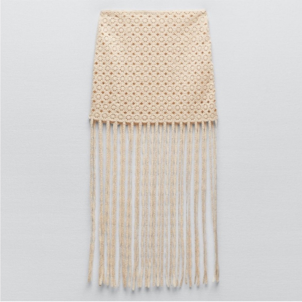 Zara fringed crochet skirt - Picture 8 of 10